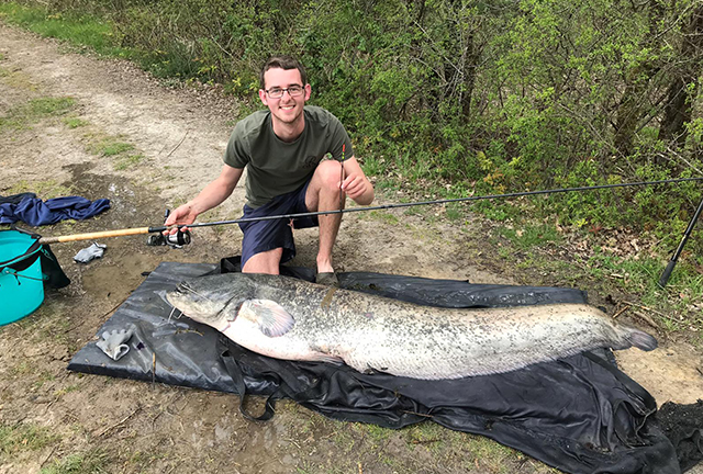 Drennan's Jack Griffiths tames 102lb catfish on Drennan Waggler